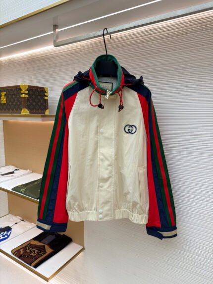 Gucci Color-Block Paneled Nylon Jacket