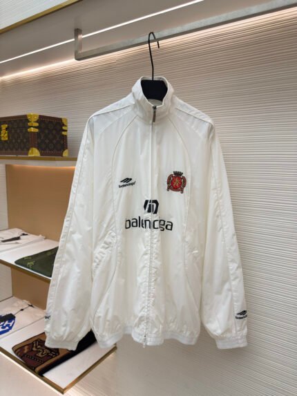 Balenciaga x Manchester United Collaboration: No. 10 Football-Style Windbreaker Jacket
