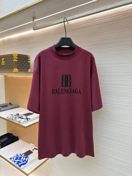 Balenciaga Nano BB Print Short-Sleeve Top
