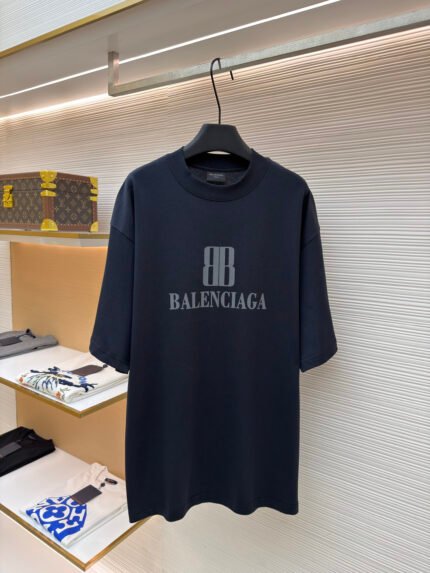 Balenciaga Nano BB Print Short-Sleeve Top
