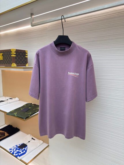Balenciaga Washed Short-Sleeve T-Shirt with "Cola Wave" Lettering Print