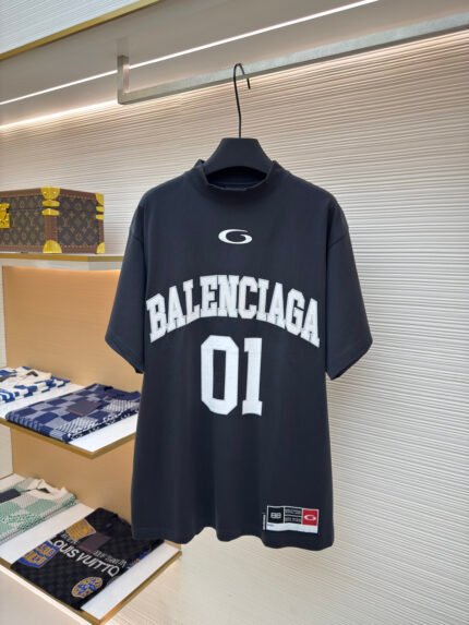 Balenciaga No. 1 Jersey-Style Embroidered T-Shirt