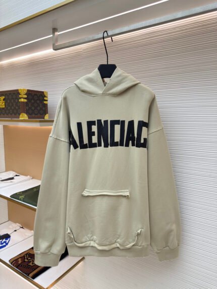 Balenciaga Masking Tape Letter Print Hoodie