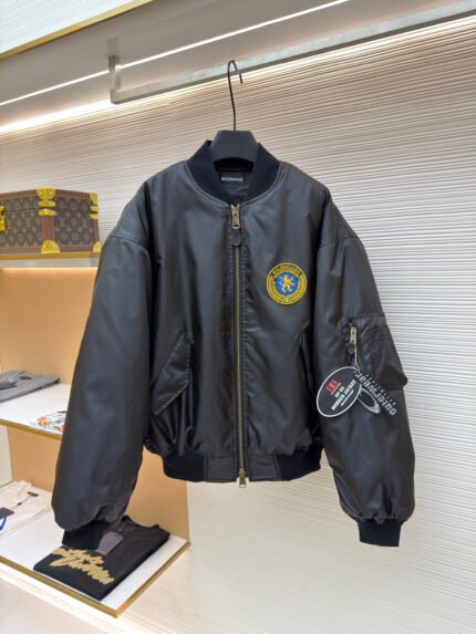 Balenciaga Patch-Embellished Bomber Jacket