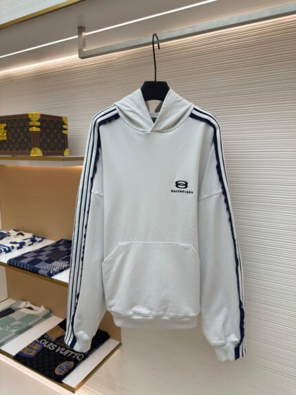 Balenciaga Shoulder-Stripe Hoodie