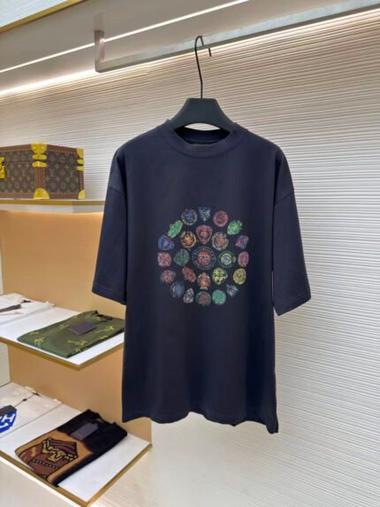 Balenciaga Logo Collage Crewneck Short-Sleeve T-Shirt