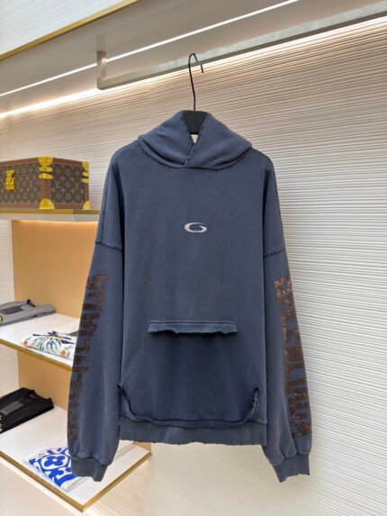 Balenciaga Distressed Pocket Hoodie