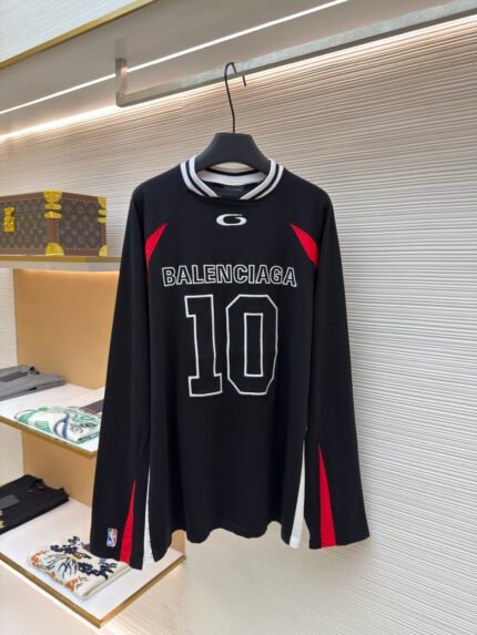 Balenciaga x NBA Collab Embroidered Long-Sleeve Top