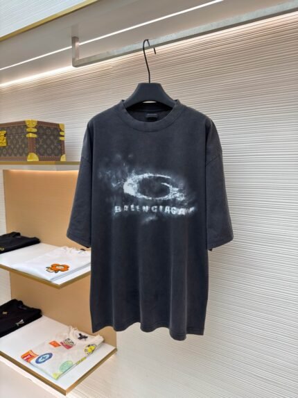Balenciaga Smoke-Washed Short-Sleeve T-Shirt