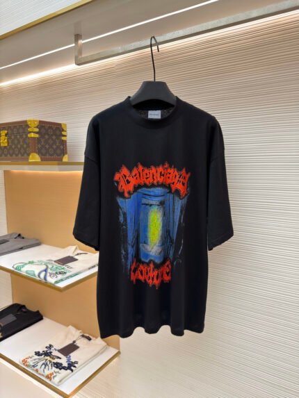 Balenciaga Salon de Couture Art Print Short-Sleeve T-Shirt