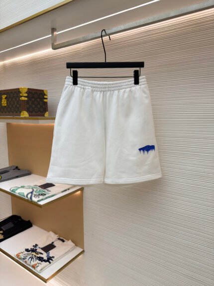 Balenciaga Liquid-Effect Print & Embroidery Shorts