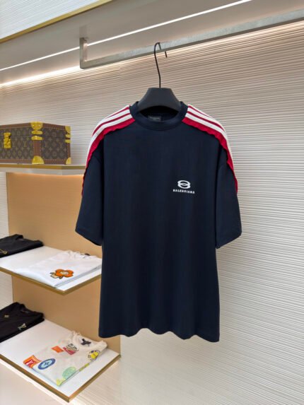 Balenciaga Unity Sports Icon Striped Embroidered T-Shirt