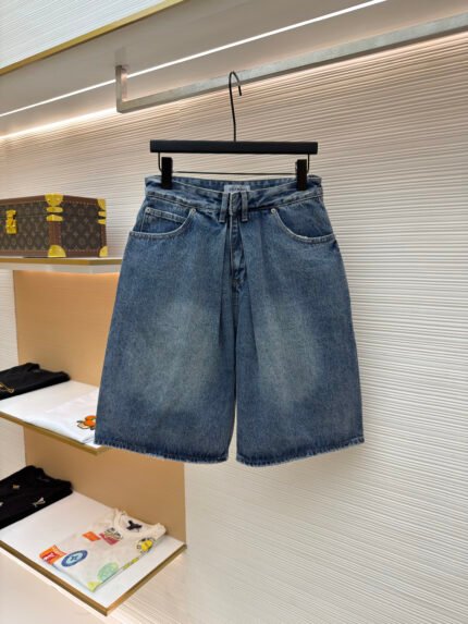 Balenciaga Folded Denim Shorts