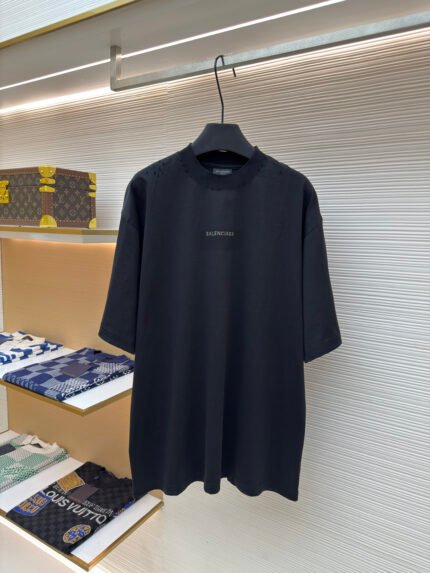 Balenciaga Short-Sleeve T-Shirt with Rhinestone Back Detail
