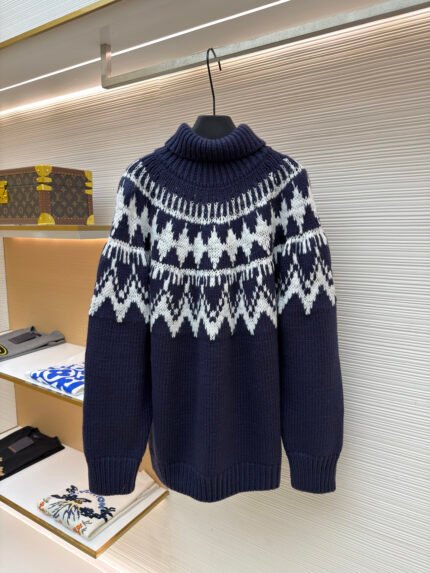Dior Jacquard Turtleneck Sweater