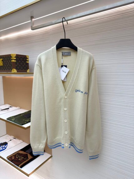 Dior Letter-Embroidered Cardigan