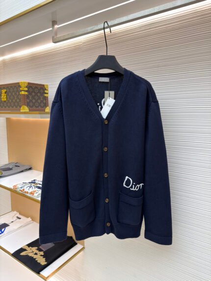 DIOR Friends Embroidered Cotton-Blend Button-Up Cardigan