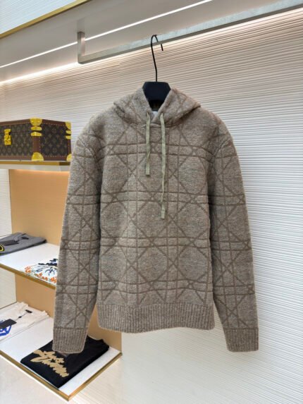 Dior Diamond Jacquard Knit Hoodie