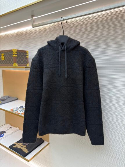 Dior Diamond Jacquard Knit Hoodie
