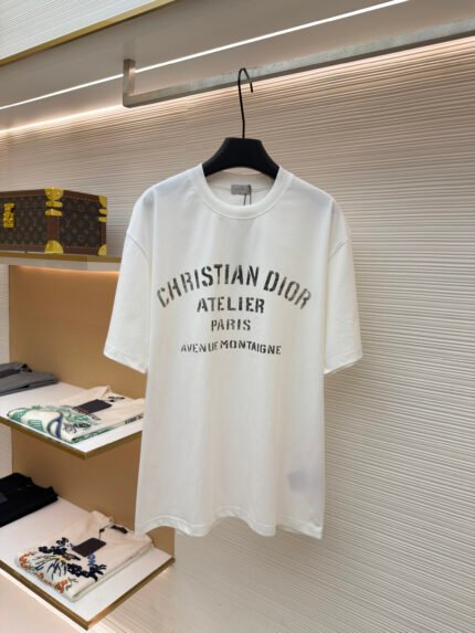 Dior Atelier Designer Series: Letter-Print Short-Sleeve Top