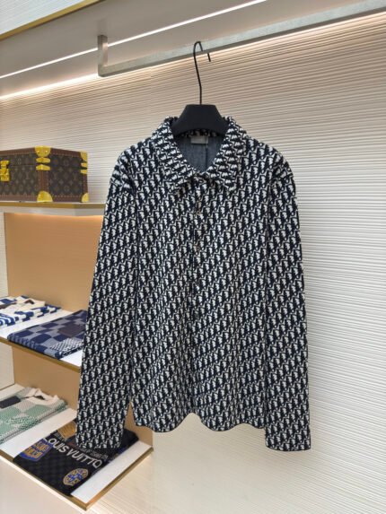 DIOR All-Over Logo Knitted Shirt