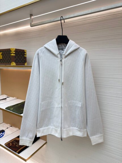 Dior Oblique Wool and Cashmere Hooded Cardigan