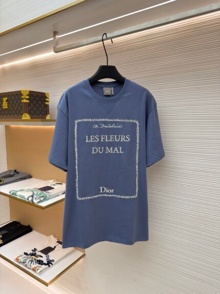 Dior Thorn Embroidery Crewneck Short-Sleeve T-Shirt