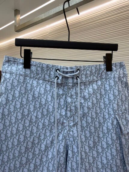 Dior Monogram-Print Drawstring Beach Shorts