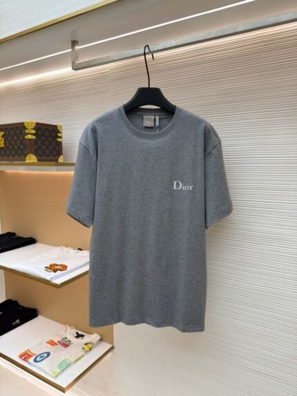 Dior Twill Logo Crewneck Short-Sleeve T-Shirt
