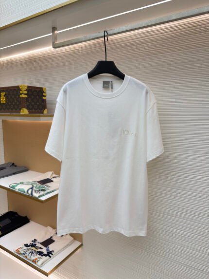 Dior T-Shirt with Small Embroidered Chest Logo