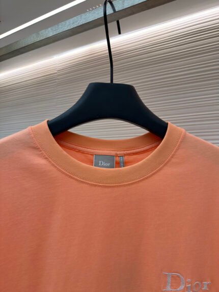 Dior Twill Logo Crewneck Short-Sleeve T-Shirt