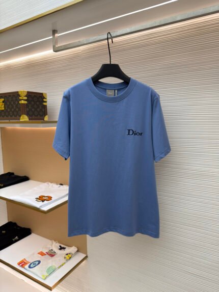 Dior Twill Logo Crewneck Short-Sleeve T-Shirt
