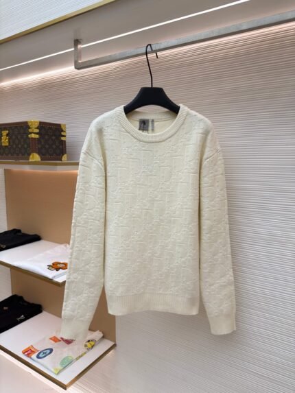 Dior Letter Jacquard Knit Sweater