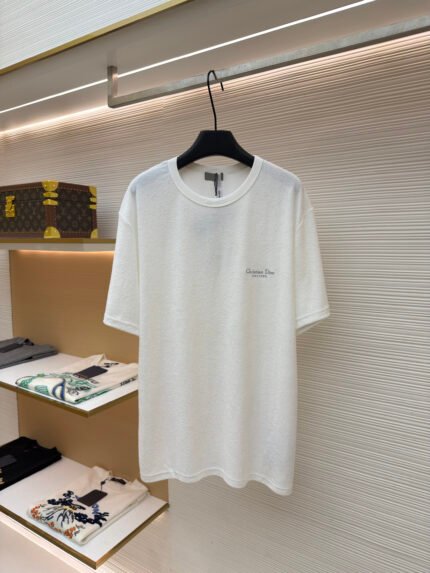 Dior Embroidered Terry Short-Sleeve Top