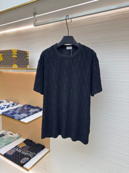 DIOR All-Over Print Terry Short-Sleeve Shirt