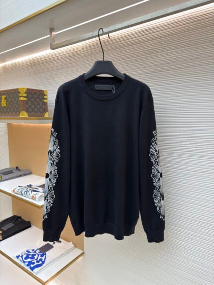Chrome Hearts Scroll-Embroidered Sweater