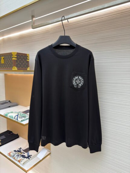 Chrome Hearts Las Vegas — Cross & Horseshoe Sleeve Print Long-Sleeve T-Shirt