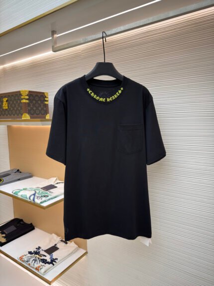 Chrome Hearts Crewneck Short-Sleeve T-Shirt with Graphic Print