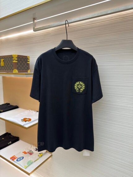 Chrome Hearts Horseshoe Logo Short-Sleeve T-Shirt (Fluorescent Yellow)