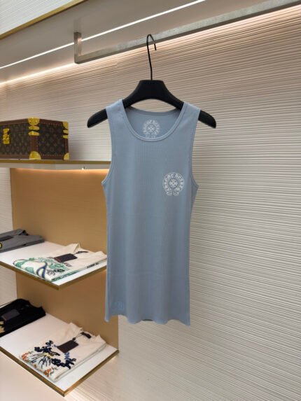 Chrome Hearts Horseshoe Print Ribbed Knit Crewneck Tank Top [Women's]