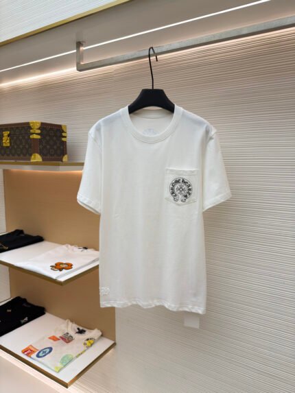 Chrome Hearts Gradient Horseshoe Logo Short-Sleeve T-Shirt
