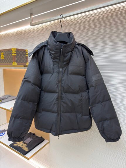 Louis Vuitton Monogram-Paneled Padded Jacket