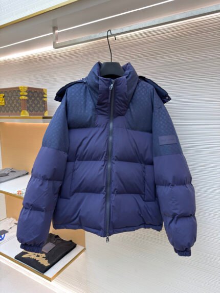Louis Vuitton Monogram-Paneled Padded Jacket