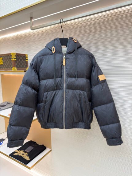 Louis Vuitton Monogram Fleece-Lined Padded Jacket