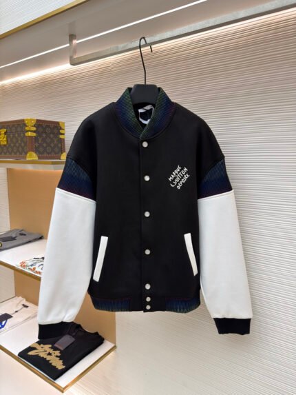 Louis Vuitton Cotton Knit Belted Baseball Jacket