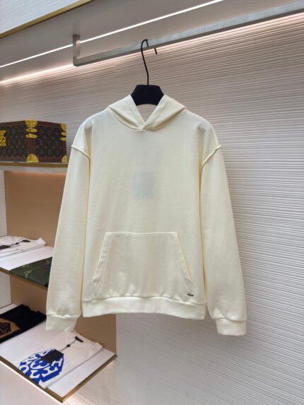 Louis Vuitton Solid-Color Pullover Hoodie / Long-Sleeve Sweatshirt