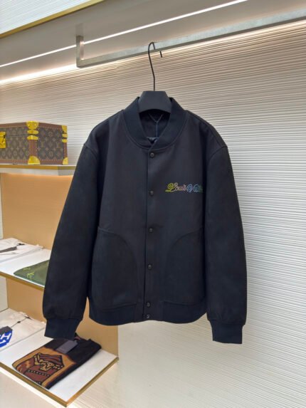 Louis Vuitton Sheep's Wool Jacket with Colorful Crystal Embroidery