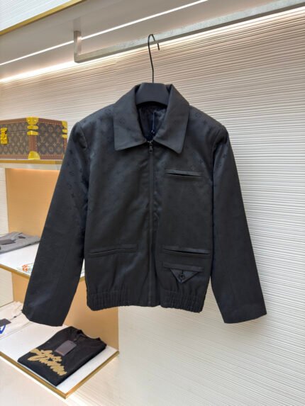 Louis Vuitton Jacquard Cotton and Wool Belted Jacket
