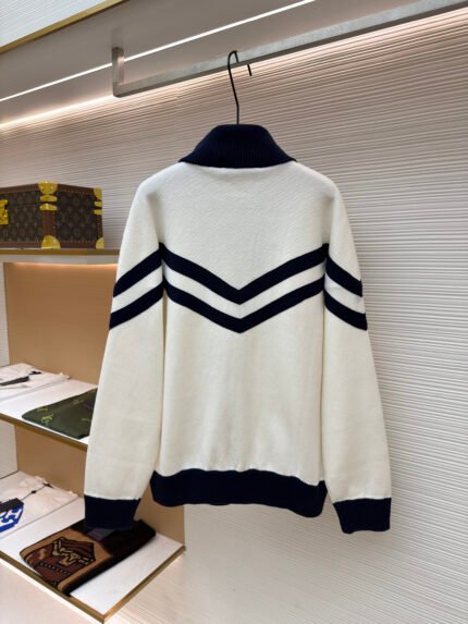 Louis Vuitton Striped Two-Tone Embroidered Jacket