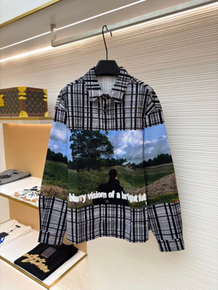 Louis Vuitton Plaid Film Still Print Shirt
